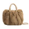 Bolso de felpa portátil tejido, nuevo bolso de nube plisado, bolso de mensajero de felpa de textura de alta calidad, bolso de hombro combinable para mujeres