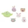 Muñeco Colgante Cabeza de Cachorro de Peluche de Dibujos Animados Broche Lindo de Panda Colgante para Mochila Escolar Adornos para Manualidades Joyería DIY Pequeños Accesorios
