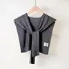 Xale de Tricô Fino com Design Vazado da Moda Outonal Transfronteiriço, Colete Personalizado Estilo Feriado para Usar sobre uma Camisa