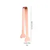 Pinça de Gelo em Aço Inoxidável 410 em Formato de Coração Transfronteiriça, Pinça de Comida Estilo Ins, Pinça para Lanches, Balde de Gelo, Pinça para Biscoitos, Frutas e Cubos de Açúcar