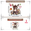 Festival de Natal Multi-estilo Fofo e Divertido Pequenos Animais de Natal Adesivos para Janela Vidro de Vitrine Porta de Vidro Decoração de Casa Adesivos Eletrostáticos para Vidro