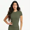 Camiseta deportiva de manga corta de secado rápido ZORA, superventas transfronteriza, top de yoga, ropa de fitness de nailon para mujer