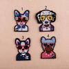 Parche de Tela Bordado Yihui Bordado a Computadora Sello Moda Personalizada DIY Usar Gafas Animal Ropa Agujero Parche Decorativo