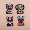 Parches Bordados al por Mayor Parches Bordados por Computadora Estilo Punk Personalizado Usando Gafas Ropa de Dálmata Parche Decorativo de Agujero Pegatinas