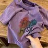 Ropa para Niños 2026 Verano Nuevo Estilo Coreano Camiseta de Manga Corta con Estampado de Estrellas para Niños y Niñas Camiseta Base de Verano Versátil