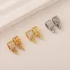 Conector de Tres Vías Hueco con Forma de Corazón Microincrustado con Pin para Colgar, Collar de Perlas Chapado en Oro de 18 Quilates, Pulsera, Colgador de Colgante, Accesorios para Joyería Hechos a Mano para Bricolaje