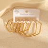 Conjunto de Brincos Argola Estrela Simples e Estiloso para Mulheres, Brincos Argola Florais Exagerados Transfronteiriços Europeus e Americanos com um Toque de Luxo