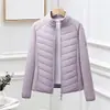 Chaqueta de lana pura para otoño e invierno, cuello alto exterior, a prueba de viento y cálida, capa interior ligera de corte ajustado para mujer, ropa deportiva para esquí y montañismo para hombre