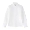 Camisa Branca Manga Longa Profissional para Mulheres, Novo Estilo Outono e Inverno 2026, Design Moderno, Blusa de Nicho para o Dia a Dia