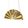 Bolso de Noche de Lujo Ligero Transfronterizo para Mujer, Elegante Bolso de Mano Lentejuelas con Cadena de Perlas en Forma de Abanico, Bolso de Noche Acrílico en Forma de Abanico