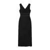Vestido Rayado Sexy de Tirantes con Escote Profundo en V para Mujer, Cintura Moldeadora, Vestido Largo con Abertura, Elegante Vestido de Noche para Fiesta en Discoteca