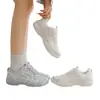 Zapatos Deportivos Casuales de Caña Baja Nuevos Otoño 2026 Malla Transfronteriza Suela Gruesa Zapatos de Papá de Moda Versátiles con Cordones Zapatos Blancos