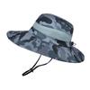 9018 Transfronteiriço Amazon Chapéu de Pescador para Exterior Casual Selva Aba Redonda Tela Cap Montanhismo Pesca Camuflagem Chapéu Boina