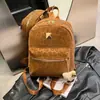 Mochila Feminina Estilo Coreano Tendência Outono Nova Mochila Estilo Retrô Grande Capacidade Estampa de Leopardo Casual Viagem Estudante Bolsa Escolar