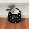 Bolso de axila de lunares para mujer, nuevo estilo 2026, súper moderno, exquisito y elegante para ir al trabajo, un bolso de hombro de alta gama y un bolso cruzado pequeño cuadrado