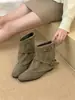Botas de punta cuadrada 2026, botas de moda con hebilla de cinturón llamativa, botas de mujer ajustadas, botas de otoño, botas de tela a la moda
