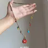 El Color Vintage es un Poema Fluido. Collar de Cadena para Clavícula con Cuentas de Flores de Colores