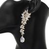 Pendientes de boda personalizados de estilo europeo y americano, pendientes de gota de circonita con incrustaciones de cobre de alta calidad, venta directa al por mayor de fábrica
