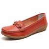 Nuevos Zapatos de Conducción de Cuña de Primavera y Otoño Talla Grande para Mujeres Embarazadas Planos Casuales Tipo Mocasín Zapatos de Mujer Huecos Talla 44