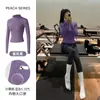 Nova Jaqueta de Yoga de Veludo Pilates Top Justo com Zíper Fitness Corrida Esportes Gola Alta Jaqueta Manga Longa