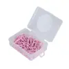 Clips de Papel de Macarrón Coloridos Transfronterizos para Oficina y Hogar, Lindos y Frescos Clips de Metal para Papel en Varios Tamaños con Caja de Almacenamiento