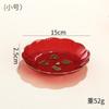Estilo Luxo Leve Tigela de Frutas PET Alto Valor Estético Estilo Ins Mesa de Centro para Sala de Estar Prato de Doces Prato para Petiscos Prato de Frutas Drenante em Formato de Flor