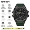 Reloj Sanda para hombre, multifuncional, deportivo, con doble pantalla, luminoso, resistente al agua, para estudiantes de secundaria y jóvenes, reloj electrónico con alarma.