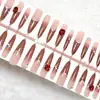 30 Pares de Puntas de Uñas Pre-hechas Usables Tallas Venta al por Mayor Colección de Pegatinas para Uñas Artísticas Blanqueadoras de Gama Alta Venta al por Mayor de Fábrica
