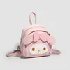 Mini Mochila Fofa de Animal Desenho Animado, Bolsa Transversal Rosa Doce com Laço, Bolsa de Viagem Fashion Kawaii Estilo Japonês em Couro Sintético