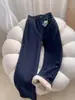 Pantalones Vaqueros Ajustados Engrosados Forrados de Polar para Adelgazar Forma de Cuerpo de Pera para Mujer, Pantalones Largos de Lana de Cordero Cálidos de Cintura Alta Adelgazantes de Invierno