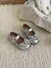 Xshx Alas de Ángel Brillantes|Zapatos Brillantes de Fiesta Princesa para Niñas con Diamantes Mary Jane con Diamantes Otoño Suela Antideslizante de Caucho Natural