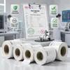 Adesivos de Etiqueta Térmica Prova de Água, Poeira e Óleo Papel Térmico Horizontal e Vertical Qualidade Transfronteiriça Papel de Etiqueta Autoadesivo em Branco Papel de Impressão