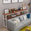 Mesa Larga Estrecha 15 20 cm de Ancho Estante para Pared Trasera de Sofá Mesa Rectangular Mesita de Cama Doble Capa 100 de Alto Mesa Estrecha