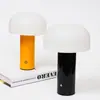 Suministrado Directamente de la Fábrica de Origen, Lámpara de Mesa de Carga de Hongo Estilo Ins Nórdico, Luz Ambiental Portátil LED de Tres Colores con Atenuación Continua