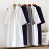 Kimono Masculino Japonês Color Block Camisola Longa Roupas de Casa Pijama Roupão Solto plus size 100.00kg Roupão com Cadarço