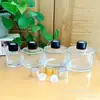 Botella vacía de aromaterapia sencilla, botella de vidrio, botella de ratán con flores secas, botella volátil, adornos para aromaterapia, embotellado de perfume, accesorios de bricolaje.