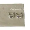 Pendientes de Plata de Ley S925 con Raya de Bolso para Mujer, Estilo Ins Versátiles de Alta Calidad, Pendientes Minimalistas
