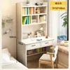 Combinação de escrivaninha e estante, escrivaninha estudantil para uso doméstico, escrivaninha para quartos de meninas, mesa de computador estreita para escritórios em quartos, projetada para ser colocada contra a parede