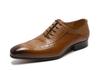 Sapatos Masculinos de Couro, Couro Genuíno, Tamanho Grande, Sapatos Oxford Business Casual, Couro de Vaca, Feito à Mão, Sapatos Formais Masculinos, Respirável, Design Esculpido