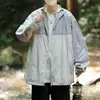 Chaqueta Ligera de Protección Solar para Exteriores de Verano 2026, Chaqueta Fina de Piel con Capucha de Bloques de Color, Unisex