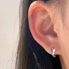 Pendientes de mariposa con hebilla en la oreja para mujer, de plata S925, con diseño de nicho, de alta calidad, estilo frío, pequeños pendientes tipo aro.