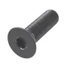 Parafusos de cabeça escareada com soquete sextavado em liga de alumínio 7075, anodizados em preto, cabeça chata, parafusos de soquete sextavado, M3, M4, M5, M6
