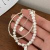Doce Irregular Pérola Feijão Pulseira Feminina Moda Simples Distintivo Geométrico All-match Pulseira Empilhado Jóias Modernas