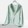 Ropa de protección solar de seda helada upf50 para hombre, abrigo fino de verano transpirable para exteriores, ropa de pesca con protección ultravioleta para mujer