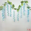 2025 Nueva Flor de Glicinia de Seda Artificial Enredadera Falsa Planta de Pared Decoración del Hogar Habitación de Boda Embellecimiento del Techo Vegetación