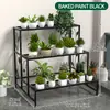 Estante de Flores de Hierro Forjado Estante de Almacenamiento para Balcón Estante de Macetas Verde Escalonado Estante de Almacenamiento de Plantas de Múltiples Capas Estante de Flores Suculentas para Sala de Estar