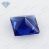 Gema Huagang cuadrada en ángulo recto, flor de coche, vidrio azul, piedra desnuda, diamante artificial, gema, vidrio manchado, fondo puntiagudo, venta al por mayor