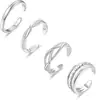 Conjunto de Anillos para Dedo del Pie Ajustables Estilo Europeo y Americano con Diseño de Flor Hueca, Anillo para Pie de Moda y Único, Accesorio para Vacaciones en la Playa