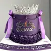 Decoración para Pastel de Cumpleaños Feliz Princesa Estilo Transfronterizo Acrílico Decoración de Pastel de Cumpleaños para Damas Reina