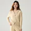 26 Outono Inverno Novo Suéter Cardigan de Cashmere Casual com Capuz e Tranças para Mulheres Macio Amigo da Pele Cardigan com Zíper